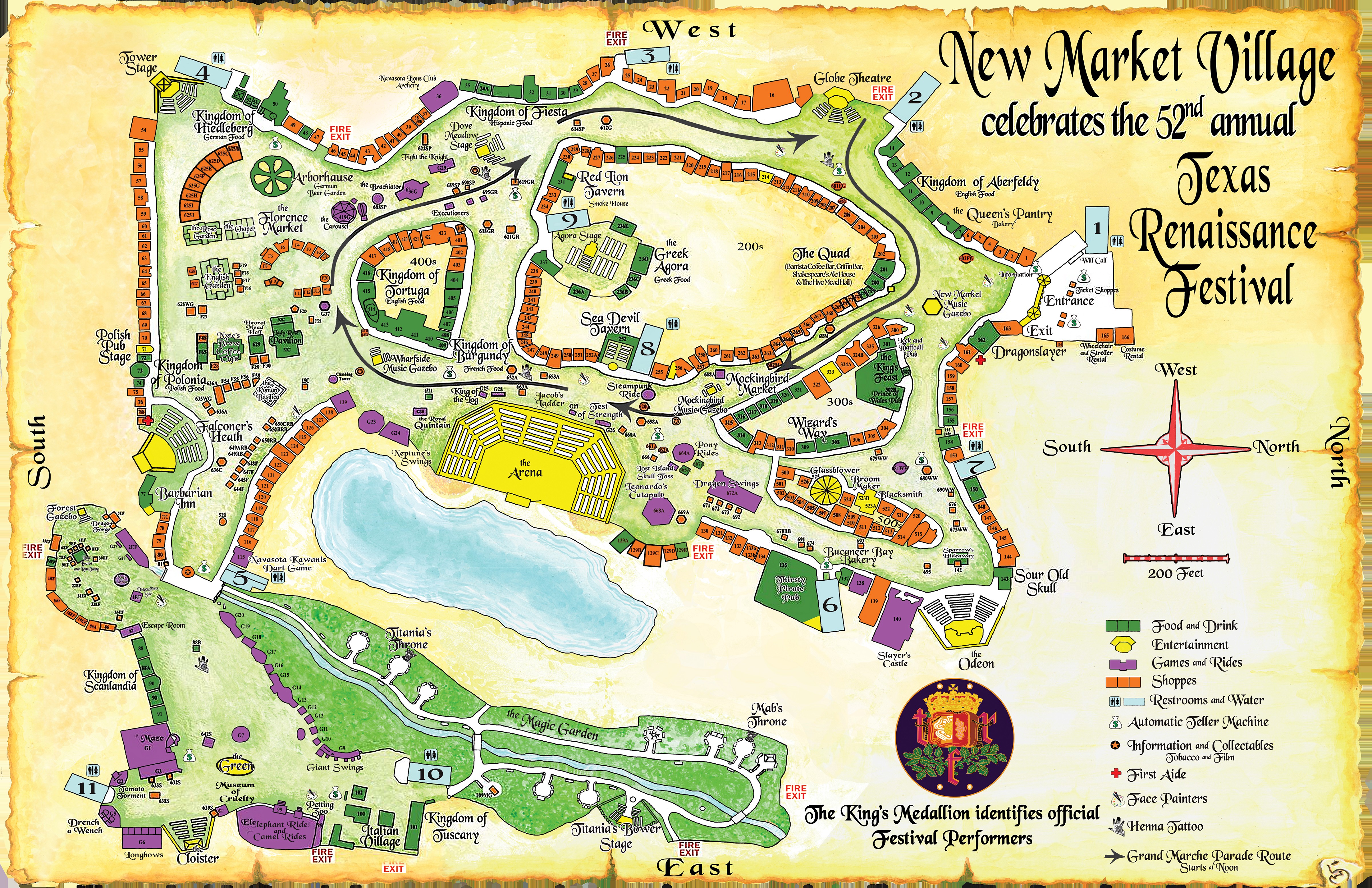 Texas Renaissance Festival map